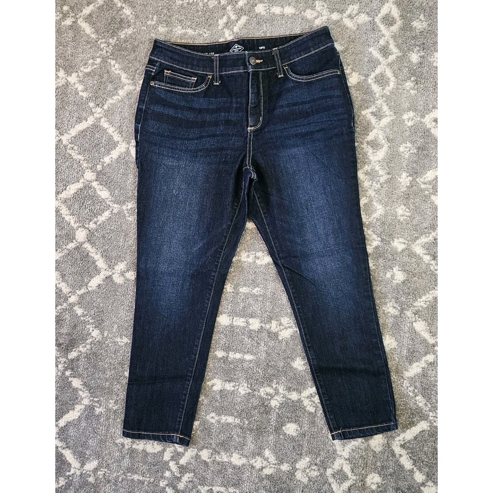St Johns‎ Bay Womens Size 12 Petite Short Skinny Leg Denim Jeans